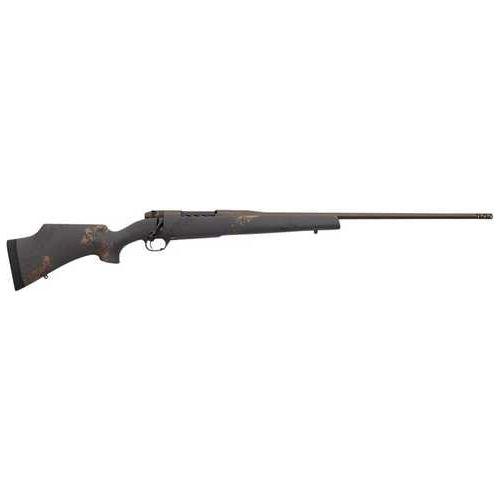 Weatherby Mark V Camilla Ultra Light Bolt Action Rifle .240 Magnum 24" Threaded Barrel 4Rd Capacity Black With Smoke And Gold Sponge Synthetic Stock Midnight Bronze Cerakote Applied Finish