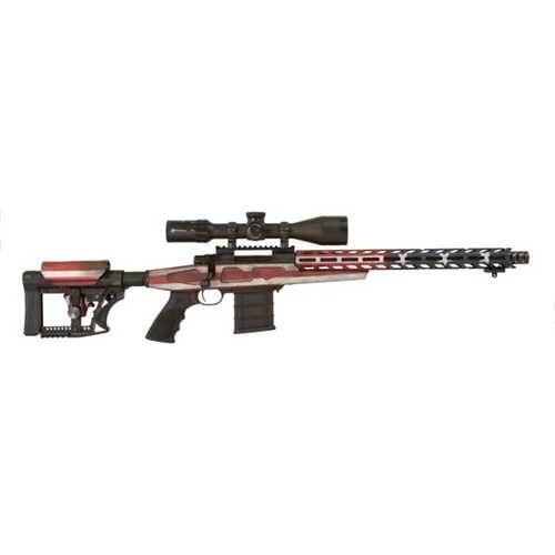 Howa M1500 APC American Flag Bolt Action Rifle .308 Winchester 16.25" Threaded Barrel (1)-10Rd Magazine Drilled/Tapped 4-16x50mm Nikko Stirling Scope Included Aluminum Chassis Stock Matte Blued/American Finish