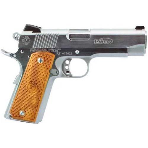 Metro Arms 1911 American Classic Commander Semi-Automatic Pistol .45 Auto 4.25" Forged Steel Barrel (1)-8Rd Magazine Dovetail Front Sight & Novak-Style Rear Custom Hardwood Grips Chrome Finish - Buy A Gun