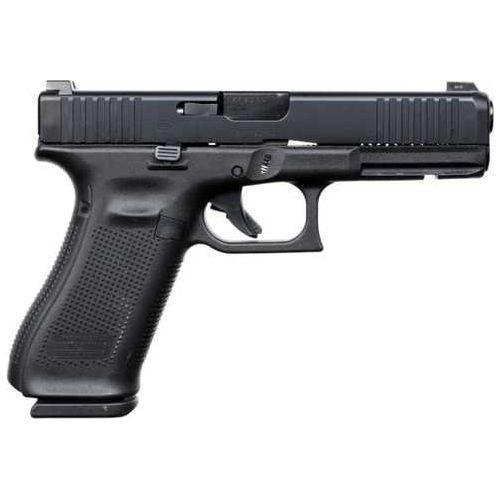 Used Glock G17 Gen5 Striker Fired Semi-Automatic Pistol 9mm Luger 4.49" Carbon Steel Barrel (1)-17Rd Magazine Night Sights Black Polymer Finish - Buy A Gun