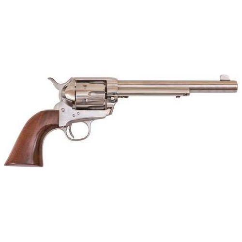 Cimarron 1873 SAA 45 Colt Stainless Steel Frontier Revolver 7.5" Barrel Finish Pre-War Frame Walnut Grip MP4502 - Buy A Gun