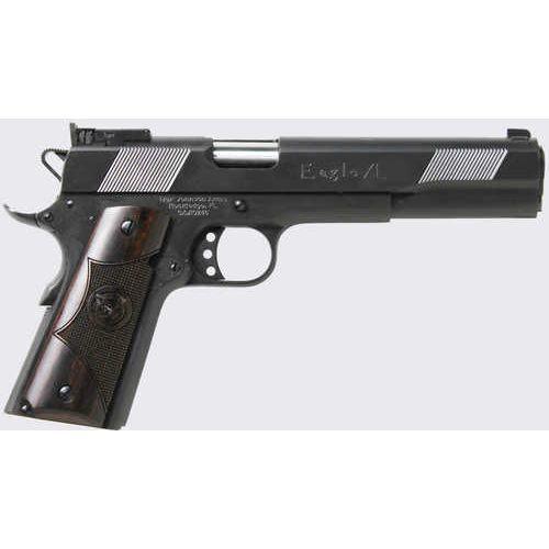 Iver Johnson Eagles XL Semi-Auto Pistol .45 ACP 6" Barrel (1)-8Rd Magazine Fully Adjustable White Dot Rear Sight & Dovetail Front Wood Grips Blued Finish - Buy A Gun