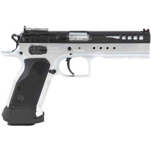 Tanfoglio IFG Defiant Limited Master Semi-Automatic Pistol 9mm Luger 4.75" Barrel (2)-18Rd Magazines Adjustable Fiber Optic Front SuperSight Rear Sights Ambidextrous Controls Serrated Black Steel with Ports Slide Polymer Grips Hard Chrome Fini - Buy A Gun