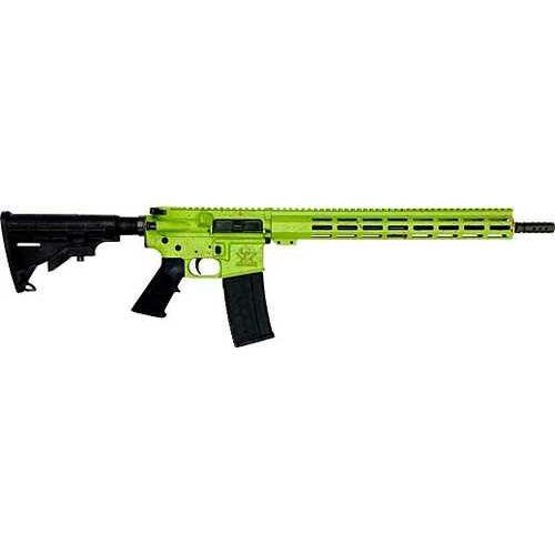 Great Lakes Firearms & Ammo AR15 Splatter Semi-Automatic Rifle .223 Remington 16" Barrel (1)-30Rd Magpul PMAG Black Synthetic Stock Zombie Green Cerakote Finish