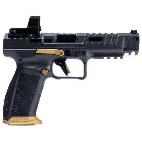 Canik SFx Rival Striker Fired Semi-Automatic Pistol 9mm Luger 5" Barrel (2)-18Rd Magazines Fiber Optic Front Sight Adjustable Target Rear Sights MO2 Included Grey Polymer Grips Gray Applied Finish - Buy A Gun