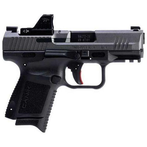 Canik TP9 Elite SC Striker Fired Semi-Auto Pistol 9mm Luger 3.6" Barrel (2)-15Rd Magazines Warren Tactical 3-Dot Fixed Sights MO1 Red Dot Included Black Polymer Grips Tungsten Gray Cerakote Applied Finish - Buy A Gun