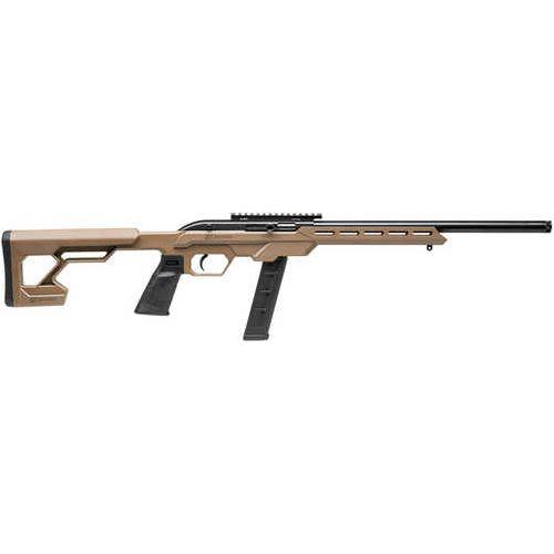 Savage Arms 64 Precision Full Size Semi-Automatic Rimfire Rifle .22 Long 16.5" Heavy Threaded Matte Black Barrel (1)-20Rd Magazine Right Hand Brown Synthetic Finish