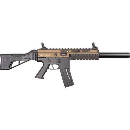 Blue Line Mauser M-15 SD Semi-Automatic Rifle .22 Long 16.53" Faux Suppressor Barrel (1)-22Rd Single Stack Magazine Folding Front & Rear Sights 3-Position Adjustable Stock Bronze And Black Finish