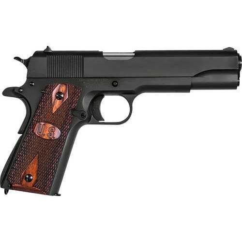 Auto-Ordnance Thompson Series 80 1911 45 ACP Semi Pistol 5" Barrel 7 Round Checkered Wood Grip With US Logo Matte Black Finish - Buy A Gun