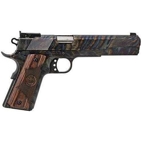 Iver Johnson EAgle XL Semi-Automatic Pistol 10mm 6" Barrel (1)-8Rd Magazine Dovetailed Front Sight Fully Adjustable Rear Three Hole Trigger Wood Grips Classic Case Colored Finish - Buy A Gun