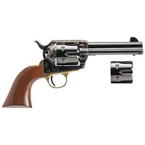 Cimarron Pistolero Revolver .45LC/.45 ACP 4.57" Blued Barrel 6 Round Capacity Fixed Sights Includes Extra Cylinder Smooth Walnut Grips Color Case Hardened Finish - Buy A Gun