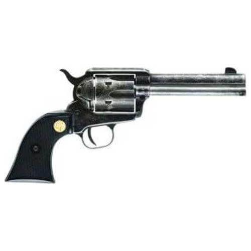 Chiappa SAA 1873 Single Action Revolver .22 Long Rifle 4.75" Barrel 6 Round Capacity Fixed Front Sight Black Plastic Grips Antique Finish - Buy A Gun