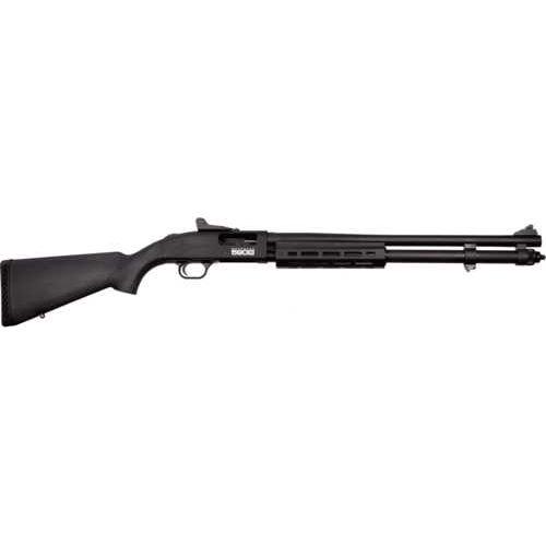 Mossberg 590S Tactical Pump Action Shotgun 12 Gauge 3" Chamber 20" Barrel 8 Round Capacity Ghost Ring Front Sight Black Synthetic Stock Matte Blued Finish