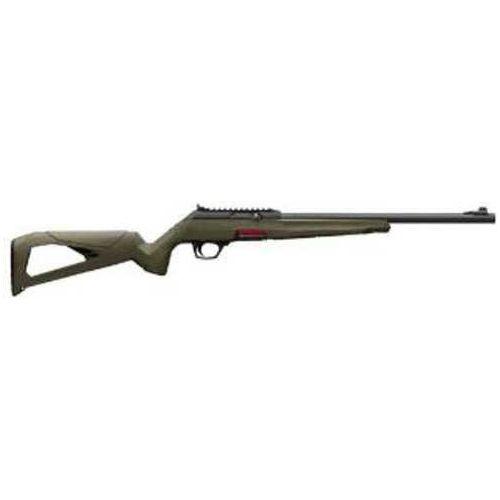 Winchester Wildcat SR Semi-Automatic Rifle .22 Long 16.5" Threaded Barrel (1)-10Rd Magazine Ramped Post Front Ghost Ring Rear Adjustable Sights Integral Picatinny Rail OD Green Polymer Synthetic Stock Matte Blued Finish