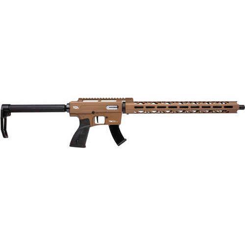 Rock Island Armory TM22 Semi-Automatic Rimfire Rifle .22 Long 18" Fully-Rifled Barrel (2)-10Rd Magazines Optic Ready Fixed Black Aluminum Stock Burnt Bronze Anodized Finish