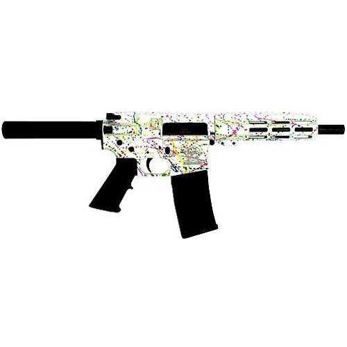 Great Lakes Firearms & Ammo AR15 Semi-Automatic Pistol .223 Remington 7.5" Barrel (1)-30Rd Magazine Black Polymer Grips Splatte White Cerkote Finish - Buy A Gun