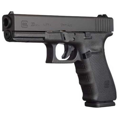 Glock G20 Gen4 Safe Action Semi-Automatic Pistol 10mm 4.06" Barrel (3)-15Rd Magazines Fixed Sights Black Polymer Finish - Buy A Gun