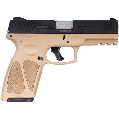 Taurus G3 Striker Fired Semi-Automatic Pistol 9mm Luger 4" Barrel (2)-15Rd Double Stack Magazines Fixed Front & Drift Adjustable Steel Rear Sights Black Slide Tan Polymer Finish - Buy A Gun