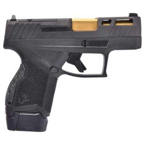 Taurus GX4 Semi-Automatic Pistol 9mm Luger 3.06" Gold PVD Barrel (1)-11Rd & (1)-13Rd Magazines Black Serrated White Dot Adjustable Sights TORO Optics Ready Slide Polymer Finish - Buy A Gun