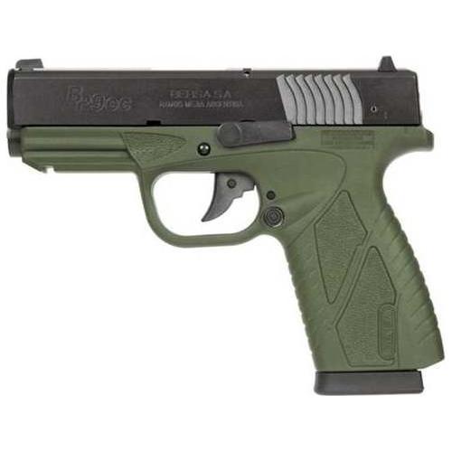 Bersa BP9 Concealed Carry Double Action Only Semi-Automatic Pistol 9mm Luger 3.3" Barrel (2)-8Rd Magazines Matte Black Slide Olive Drab Green Polymer Finish - Buy A Gun