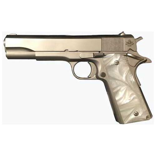 Armscor 1911 GI Semi-Automatic Pistol .45 ACP 5" Rifled Barrel (1)-8Rd Magazine Fixed Sights Faux White Pearl Grips Nickel Finish - Buy A Gun