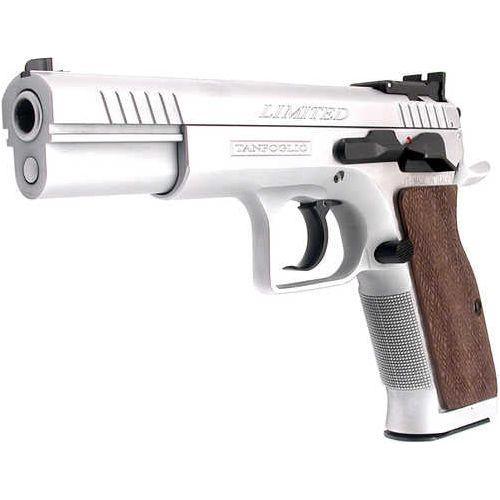 Tanfoglio IFG Defiant Limited Pro Single/Double Action Semi-Automatic Pistol .38 Super 4.8" Barrel (1)-17Rd Magazine Interchangeable Front, Adjustable Rear SuperSight Sights Brown Polymer Grips Hard Chrome Finish - Buy A Gun