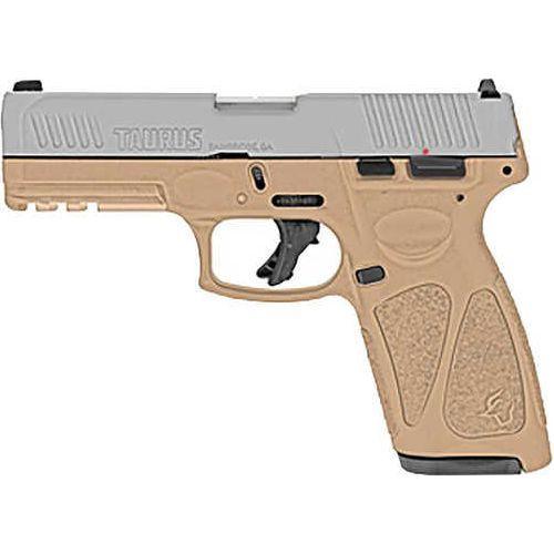 Taurus G3 Semi-Automaticf Pistol 9mm Luger 4" Stainless Steel Barrel (2)-15Rd Magaiznes Fixed Front Adjustable Rear Sights Serrated Matte Slide Tan Polymer Finish - Buy A Gun