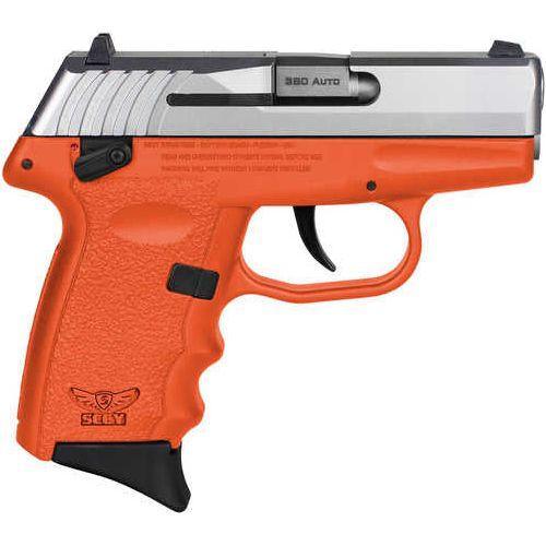 SCCY Industries CPX-4 Double Action Only Semi-Automatic Pistol .380 ACP 2.96" Barrel (2)-10Rd Magazine Stainless Steel Slide Orange Polymer Finish - Buy A Gun