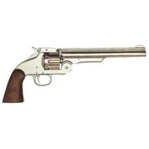 Taylors & Company Uberti 2ND Model Top Break Revolver .45 Long Colt 7" Barrel 6 Round Capacity Blade Front Sights Rear On Back Of 2-Piece Walnut Grips Nickel Finish - Buy A Gun