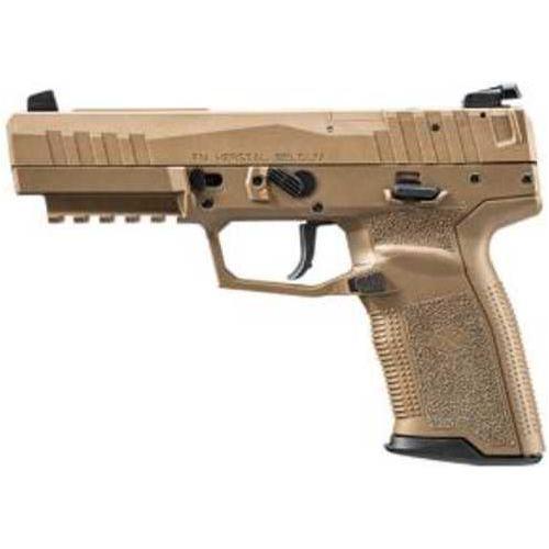 FN America Five-seveN MRD Single Action Semi-Automatic Pistol 5.7x28mm 4.75" Cold Hammer-Forged Barrel (2)-10Rd Magazines Adjustable Rear Combat Sight Flat Dark Earth Polymer Finish - Buy A Gun