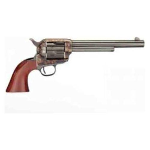 Taylors & Co. Uberti 1873 Cattleman Revolver .44-40 Winchester 7.5" Round Barrel 6 Capacity Fixed Front Blade Rear Frame Notch Sights Walnut Grips Blue Finish With Case Hardened - Buy A Gun