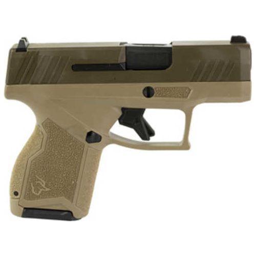 Taurus GX4 Striker Fired Compact Semi-Automatic Pistol 9mm Luger 3" Barrel (2)-11Rd Magazines Adjustable Sights Synthetic Grips Brown Slide Flat Dark Earth Finish - Buy A Gun