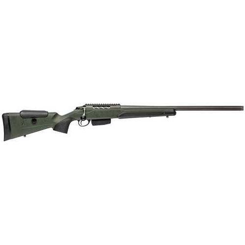 Tikka T3X Super Varmint Bolt Action Rifle 6.5 PRC 23.7" Threaded Barrel (1)-5Rd Magazine Green Roughtech Synthetic Stock Tungsten Cerakote Finish