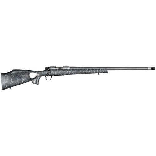 Christensen Arms Summit TI Bolt Action Rifle 6.5 PRC 24" Carbon Fiber Barrel 3 Round Capacity Integrated Base Black With Gray Webbing Fixed Thimbhole Stock Natural Titanium Finish