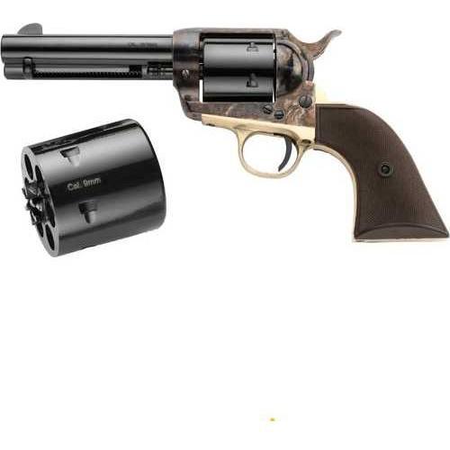 Pietta 1873 Convertible Single Action Revolver .357 Magnum/9mm Luger 4.75" Round Barrel 6 Capacity Fixed Sights Polymer Checkered 2-Piece Grips Color Case Finish - Buy A Gun