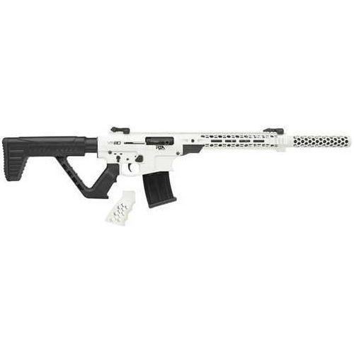 Rock Island Armory VR80 Semi-Automatic Shotgun 12 Gauge 3" Chamber 20" Barrel (2)-5Rd Magazines Flip Up Front And Rear Adjustable Sights Fixed Black Thumbhole Tactical Stock Stormtrooper White Cerakote Finish