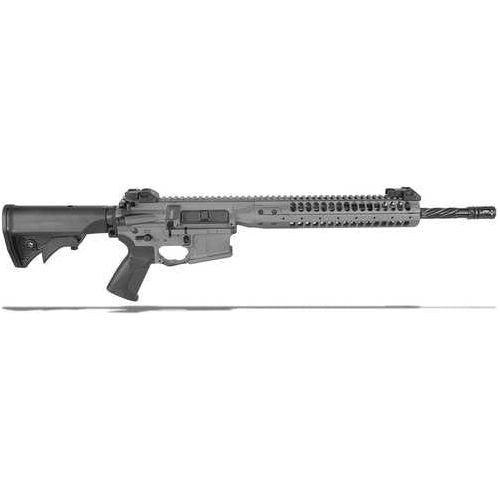 LWRC Individual Carbine SPR Semi-Autoamtic Rifle 5.56mm NATO 16.1" Cold Hammered Forged Spiral Fluted Barrel (1)-30Rd Magazine Flip-Up Front & Rear Sights Black Magpul Grips Tungsten Finish