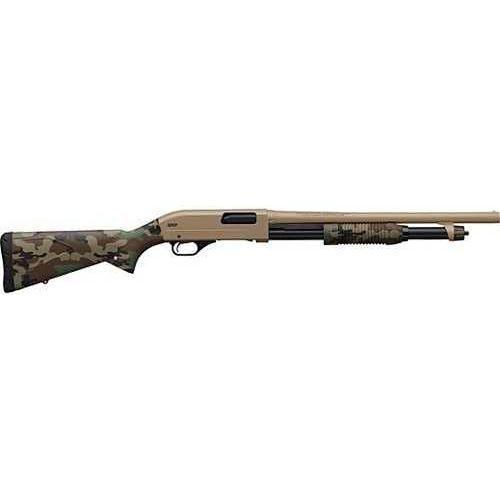 Winchester SXP Defender Pump Action Shotgun 20 Gauge 3" Chamber 18" Barrel 5 Round Capacity Brass Bead Fixed Sights Drilled & Tapped Woodland Camouflage Composite Stock Flat Dark Earth Finish