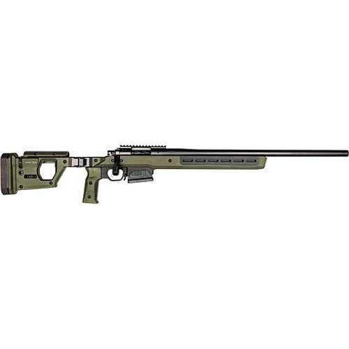 Surgeon Scalpel 519R Bolt Action Rifle 6.5 Creedmoor 24" Heavy Palma Threaded Barrel (1)-5Rd Magazine Green Synthetic Stock Black Finish