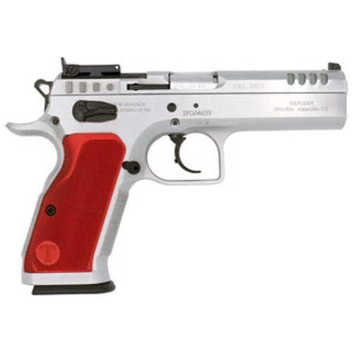 Tanfoglio Stock II Semi-Automatic Pistol 10mm 4.45" Barrel (1)-13Rd Magazine Adjustable Sights Aluminum Grips Silver Finish - Buy A Gun