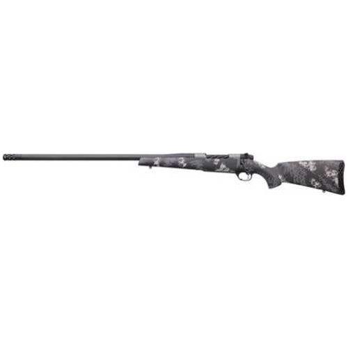 Weatherby Mark V Backcountry Ti Carbon Bolt Action Rifle Left Hand .257 Magnum 26" Threaded BSF Fiber Barrel 3Rd Capacity No Sights Camoflage Stock Graphite Black Cerakote Finish