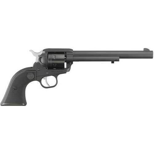 Ruger Wrangler Single Action Revolver .22 Long Rifle 7.5" Barrel 6 Round Capacity Blade Front & Integral Rear Sights Checkered Synthetic Grips Black Finish - Buy A Gun