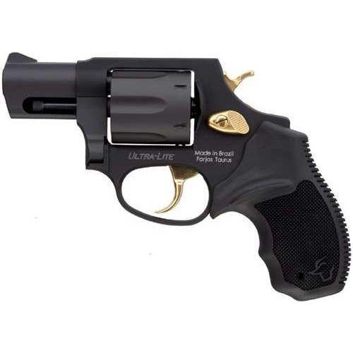 Taurus 856 Double/Single Action Revolver .38 Special +P 2" Barrel 6 Round Capacity Serrated Ramp Front & Fixed Rear Sights Rubber Grips Matte Black With Gold Accents Finish - Buy A Gun