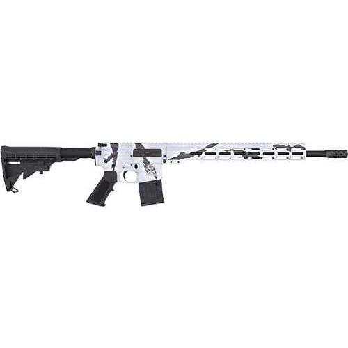 Great Lakes Firearms AR15 Semi-Automatic Rifle .450 Bushmaster 18" Barrel (1)-5Rd Magazine Black 6 Position Synthetic Stock Pursuit Snow Camouflage Finish