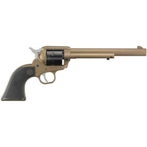 Ruger Wrangler Single Action Revolver .22 Long Rifle 7.5" Cold Hammer-Forged Barrel 6 Round Capacity Blade Front & Integral Rear Sights Black Checkered Synthetic Grips Burnt Bronze Finish - Buy A Gun