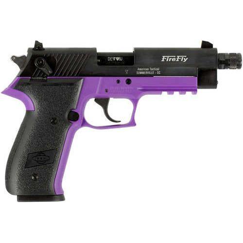 ATI GSG FireFly Semi Automatic Pistol 22 Long Rifle 4.9" Barrel 10 Round Capacity Black Polymer Grip With Purple Frame - Buy A Gun