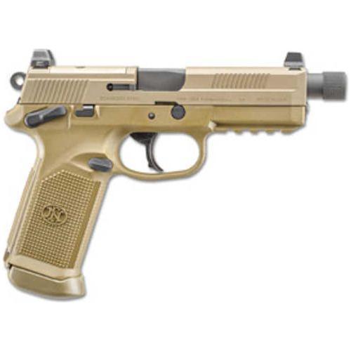 FN America FNX-45 Tactical Semi-Automatic Pistol .45 ACP 5.3" Barrel (5)-10Rd Magazines Optics Ready Flat Dark Earth Polymer Finish - Buy A Gun