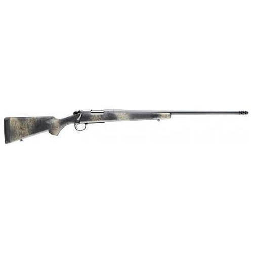 Bergara B-14 Wilderness Ridge 6.5 Creedmoor 22" Threaded Barrel In Sniper Gray 4+1 Capacity Cerakote & Woodland Camo