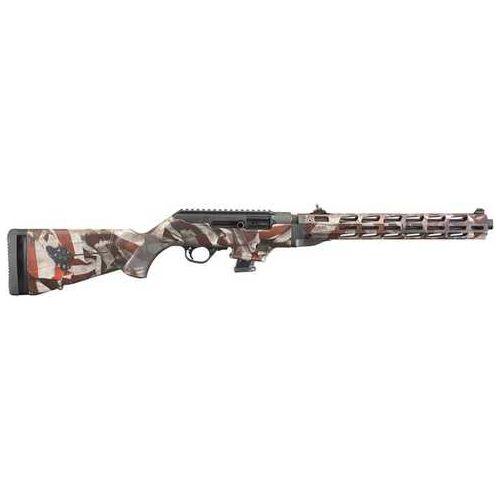 Ruger Pistol Caliber (PC) Carbine Semi-Automatic Rifle 9mm Luger 16.12" Barrel (1)-10RD Magazine American Flag Camouflage Finish