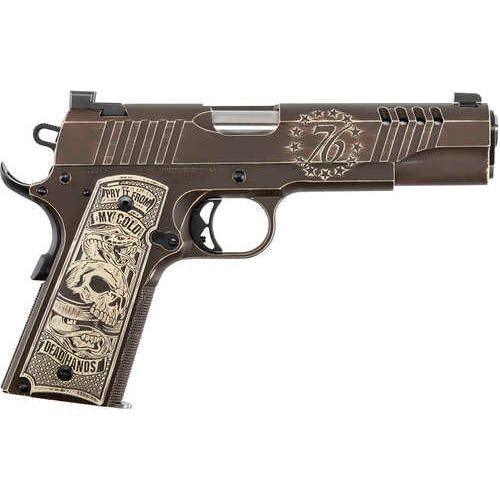 Auto-Ordnance 1911 Custom Engraved Semi-Automatic Pistol .45 ACP 5" Barrel (1)-7Rd Magazine Aluminum Grips Desert Brown Finish - Buy A Gun